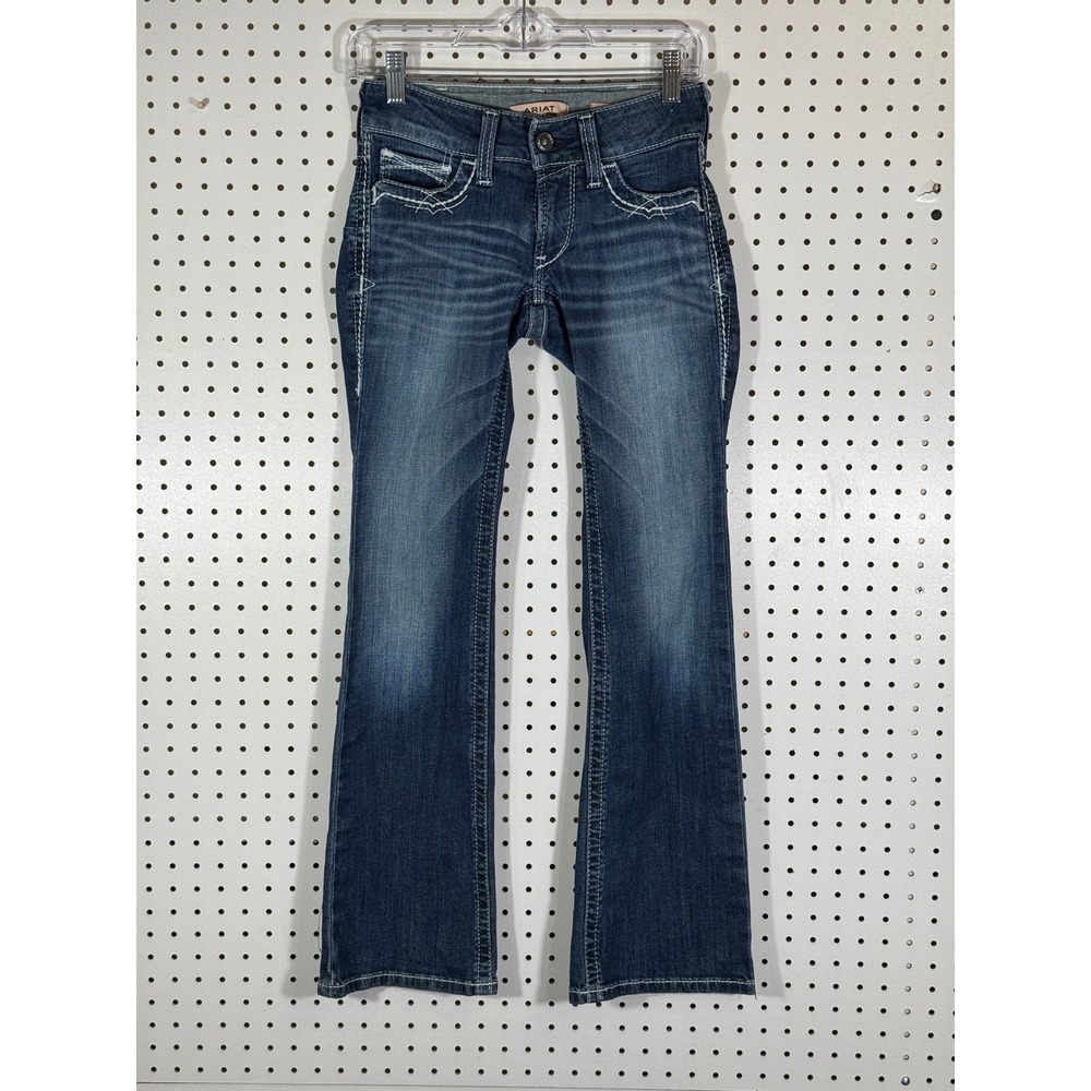 Ariat REAL Denim Mid Rise Boot Cut Jeans Marine Entwined 24S 10017510 Womens